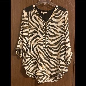 5$ SALE!! Final Price! Quintessential Zebra Print Women’s Blouse - Size M